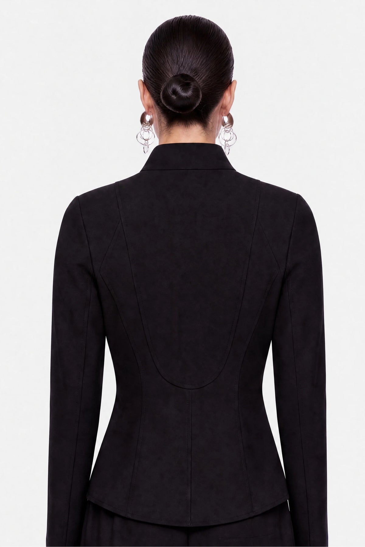 Asymmetric Collar Fitted Jacket
