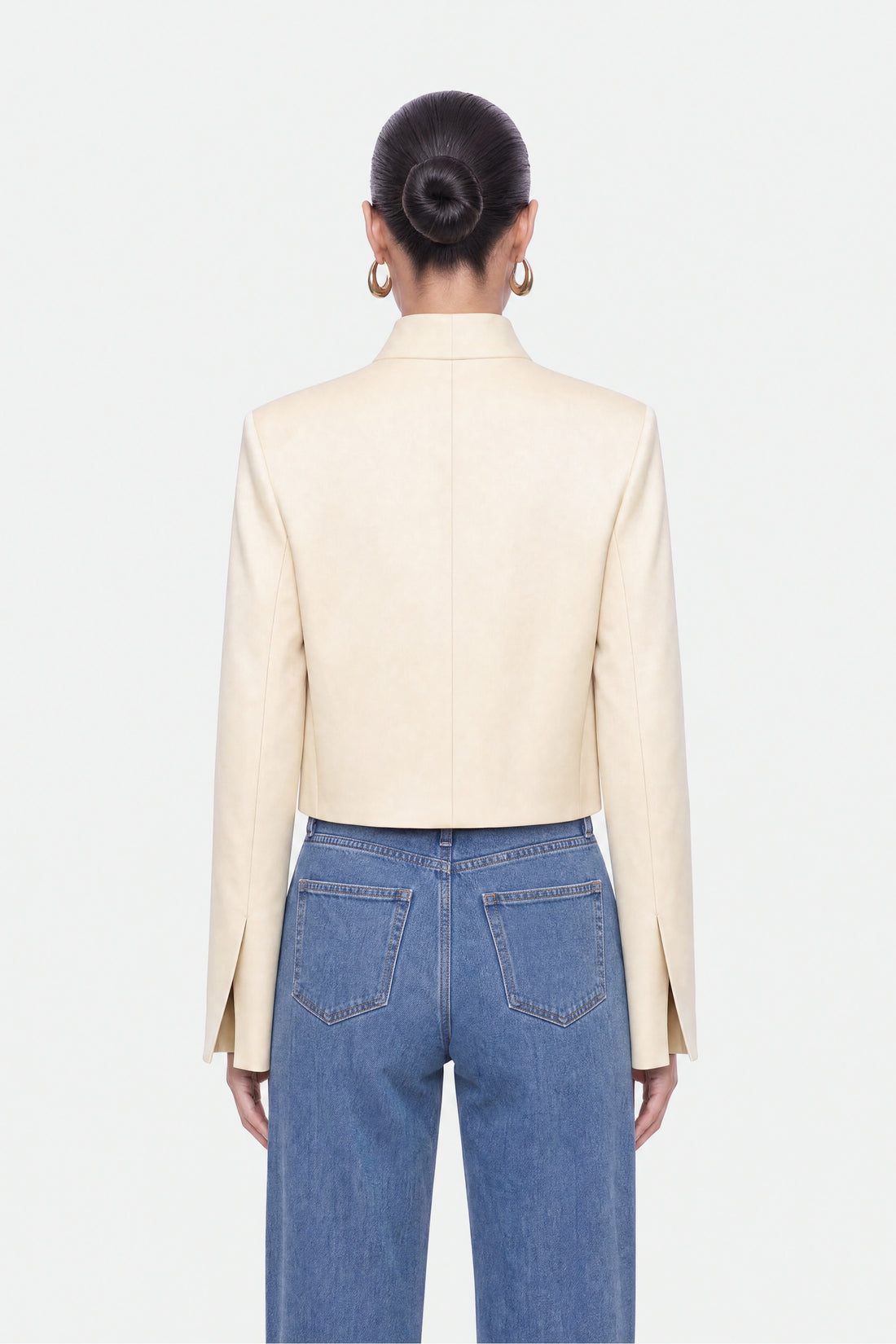 Embroidery Detail Cropped Jacket