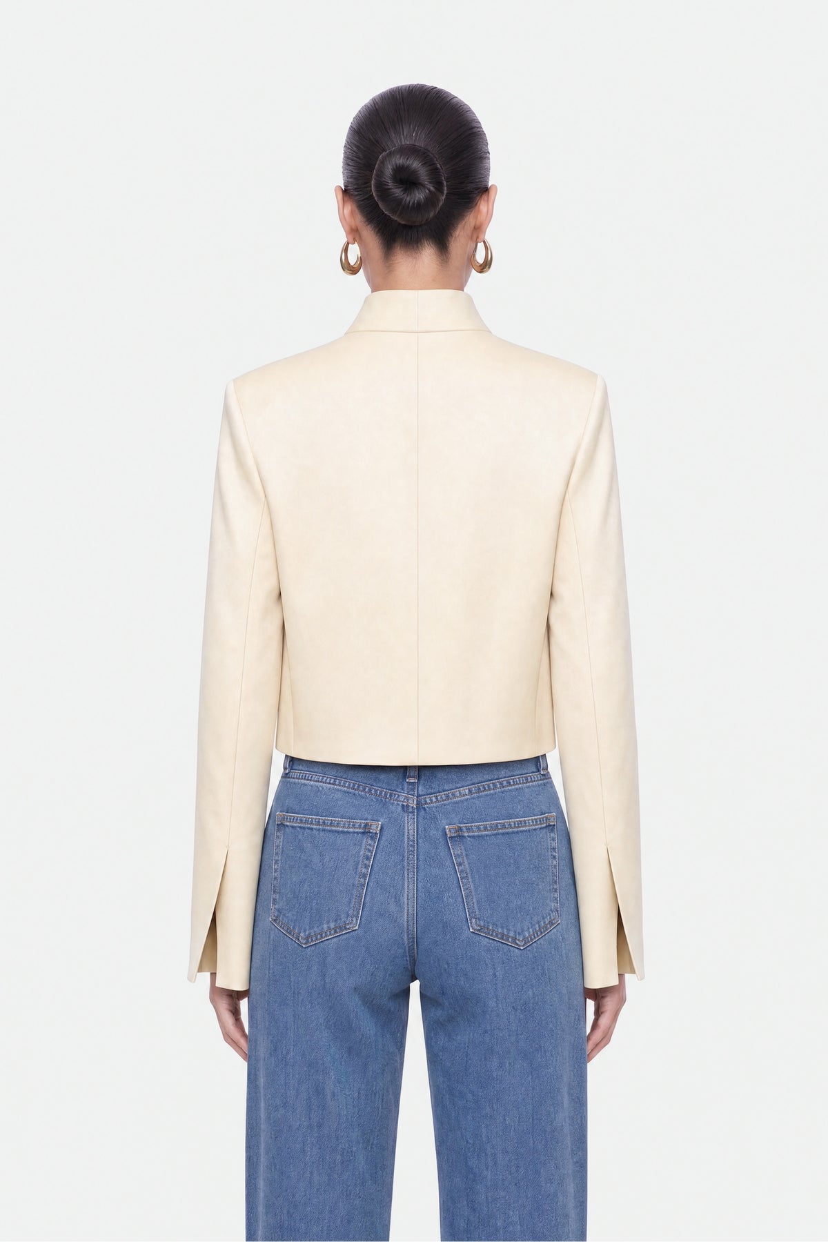 Embroidery Detail Cropped Jacket