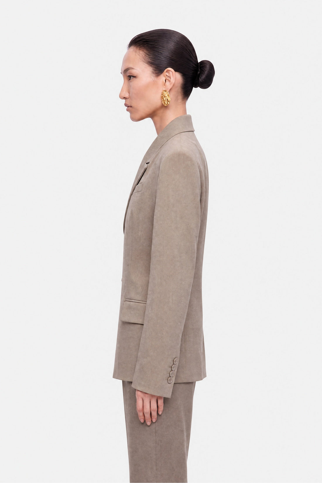 Asymmetric Double-Breasted Blazer