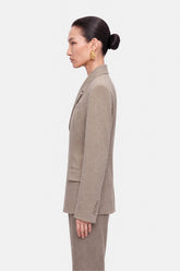 Asymmetric Double-Breasted Blazer