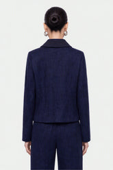 Embroidered Collar Corduroy Jacket