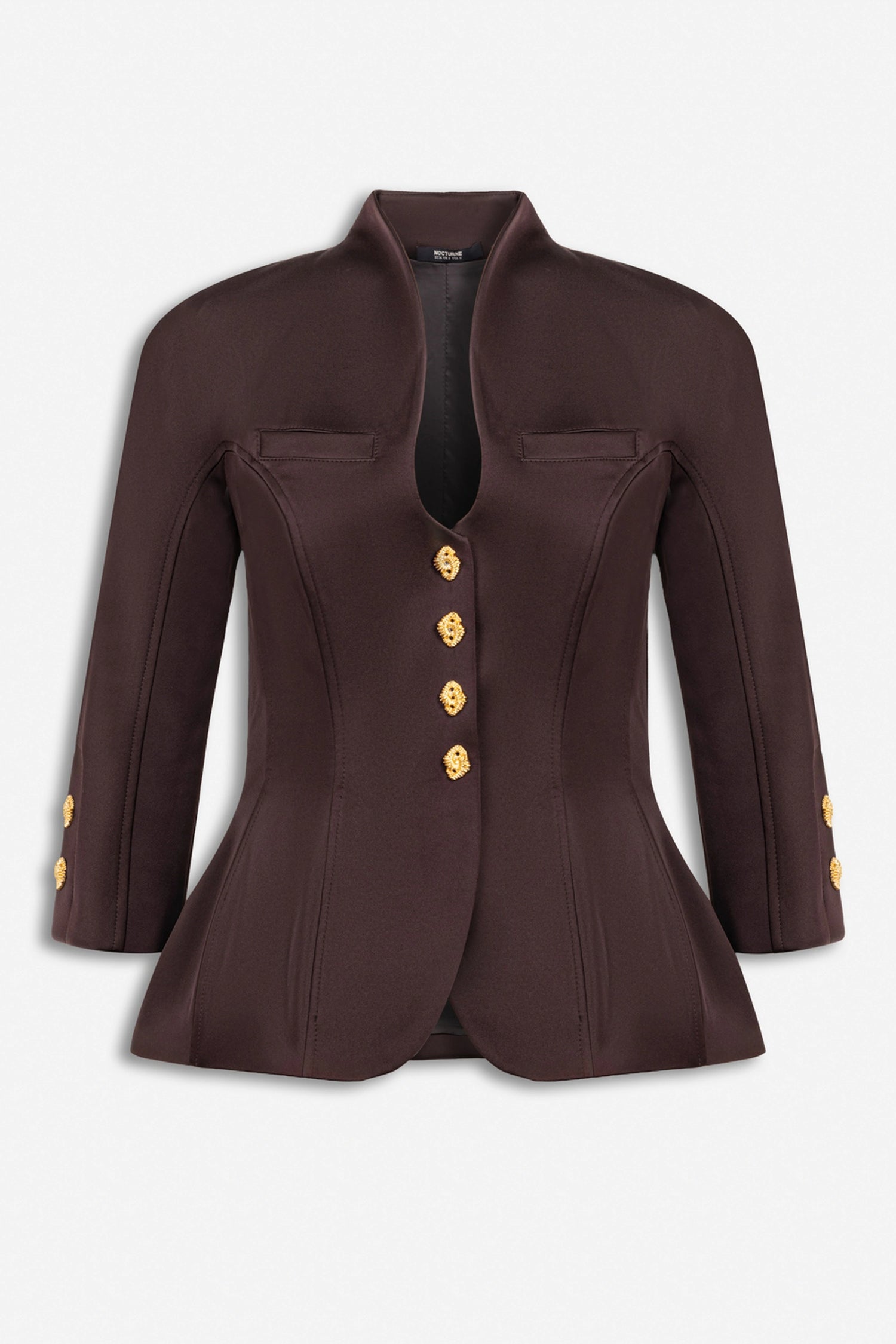Boned Stand Collar Jacket