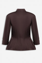 Boned Stand Collar Jacket