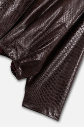 Snake Effect Leather Jacket