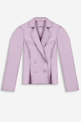 Double Breasted Folded Collar Jacket