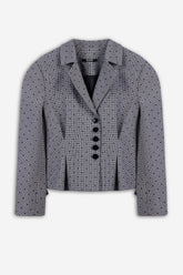 Dot Houndstooth Tailored Jacket