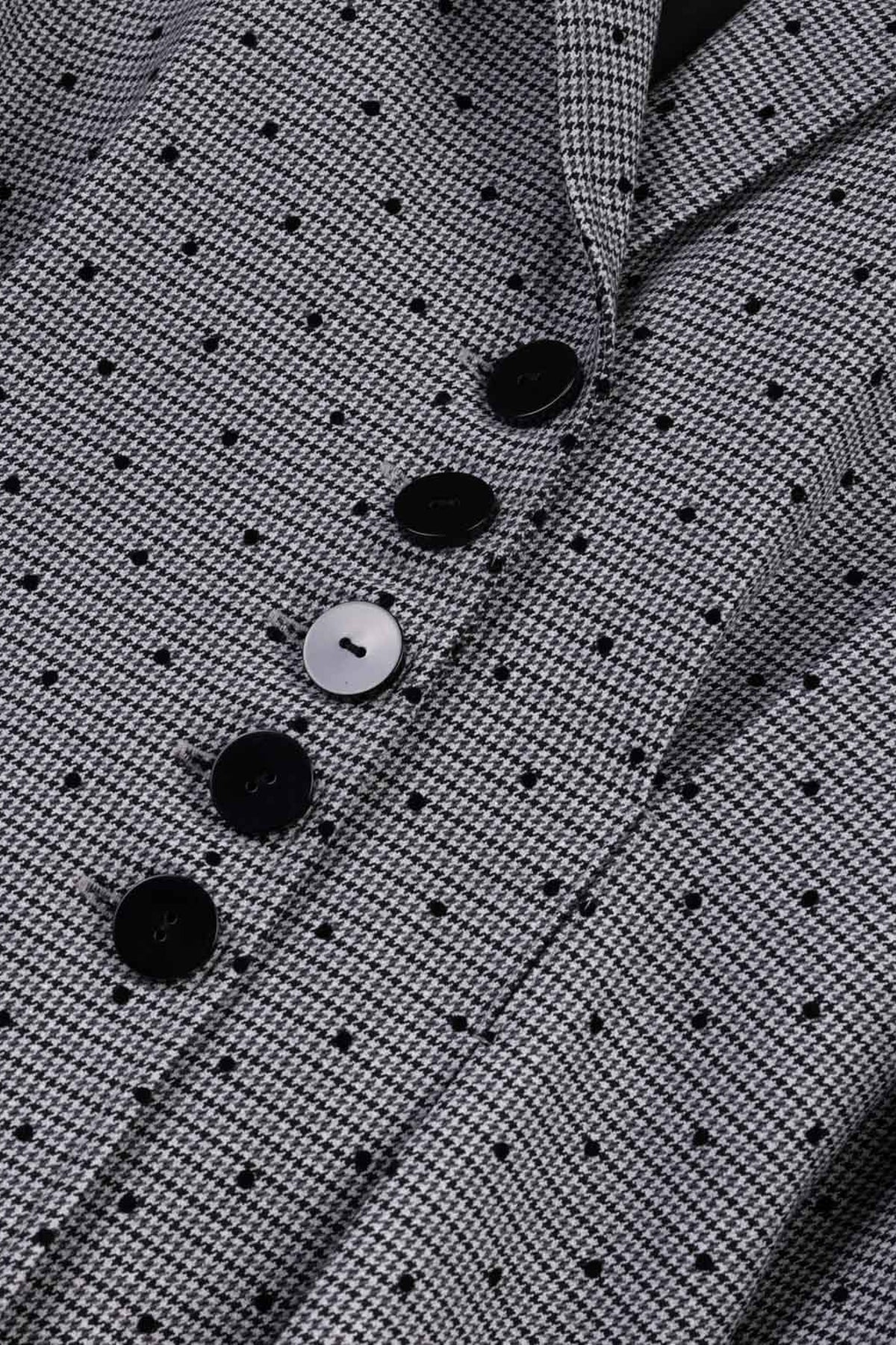 Dot Houndstooth Tailored Jacket