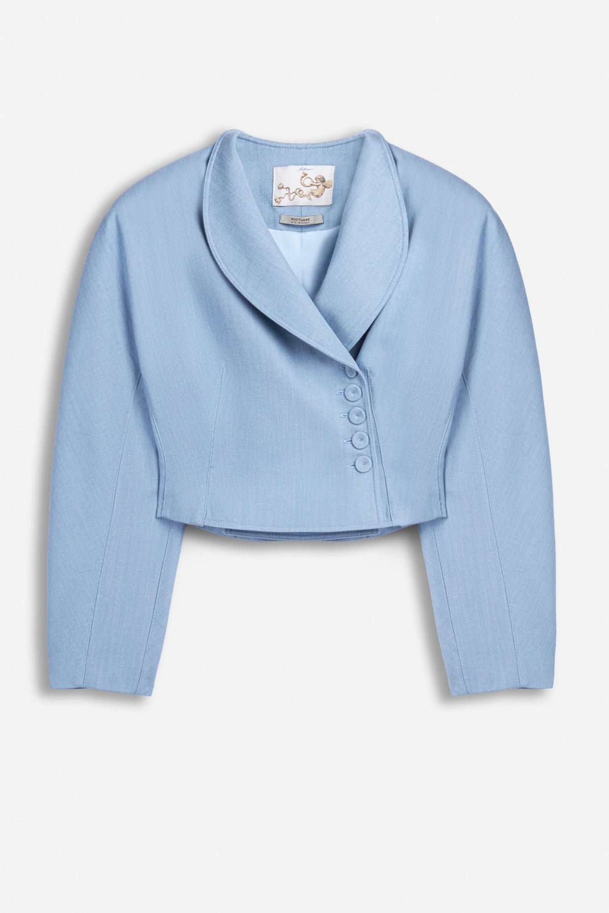 Shawl Collar Cropped Jacket