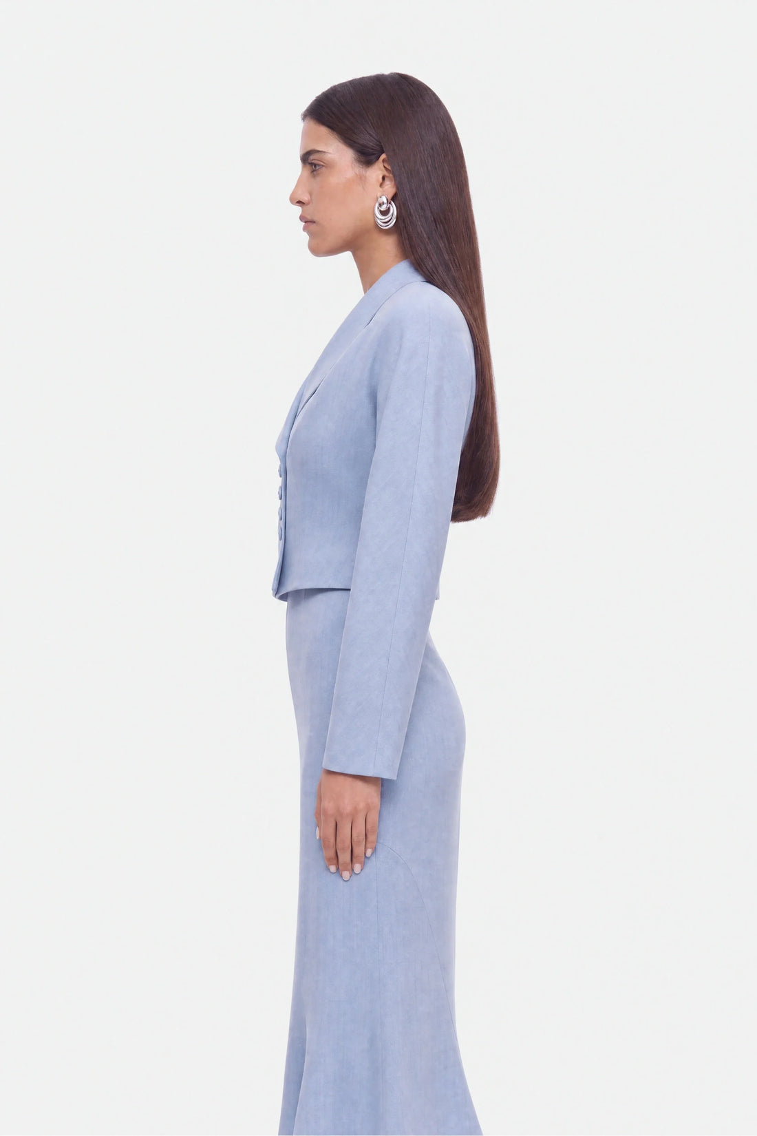 Shawl Collar Cropped Jacket