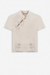 Chinese Button Accessory Blouse
