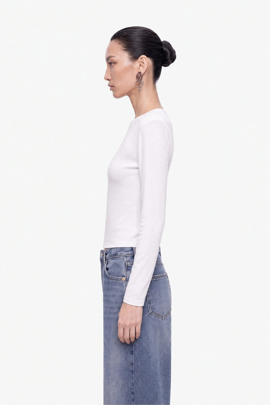 Eyelet Lace Up Blouse