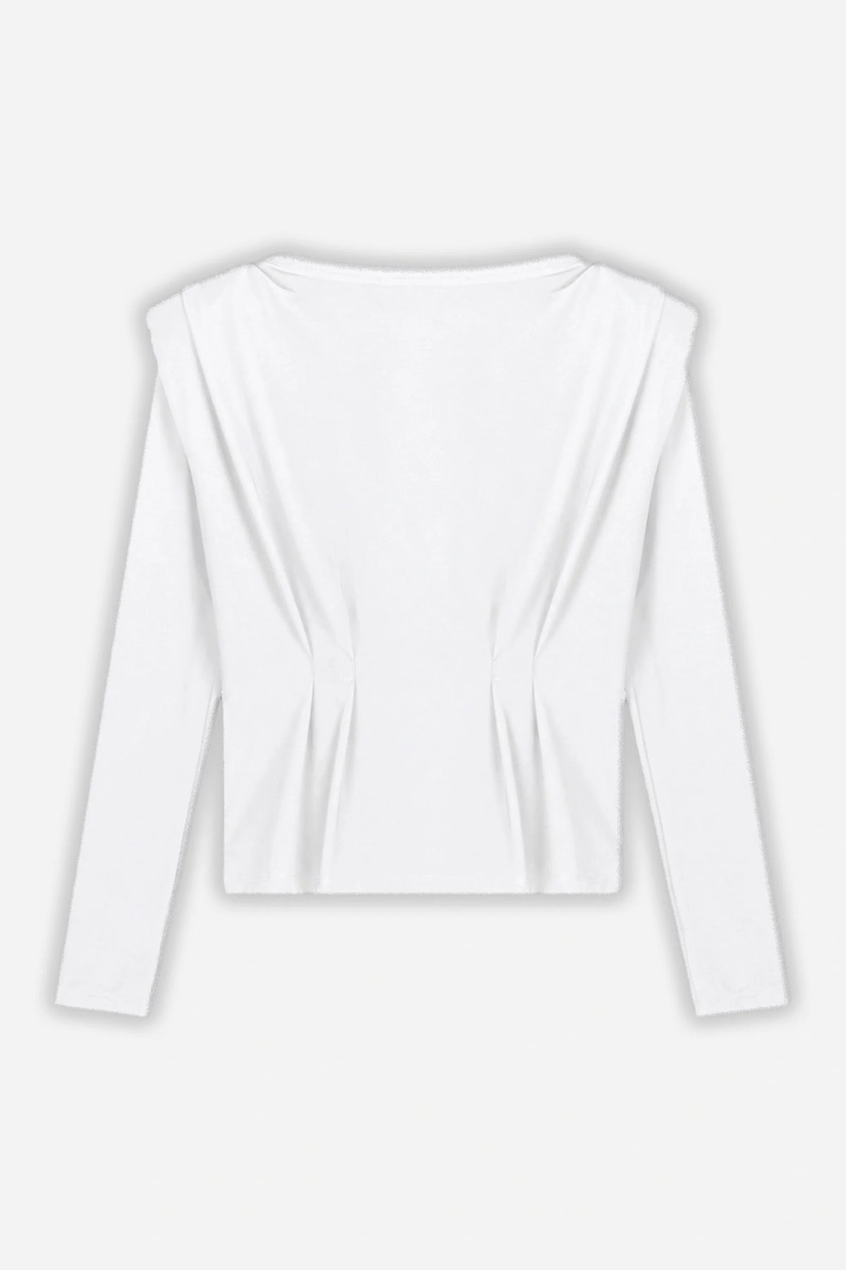 Bow Button Draped Blouse