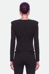 Chinese Button Knit Blouse