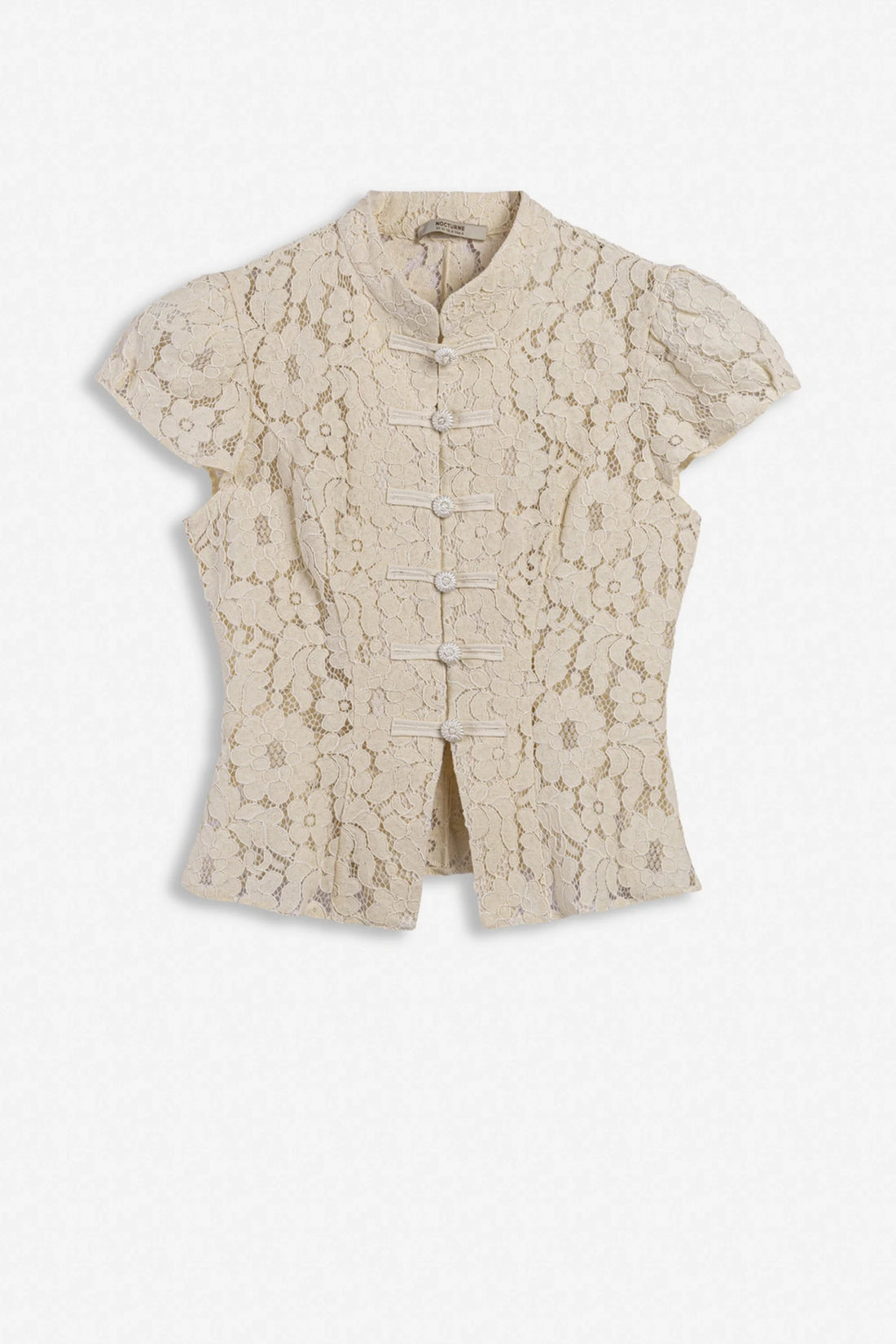 Lace Mandarin Collar Blouse