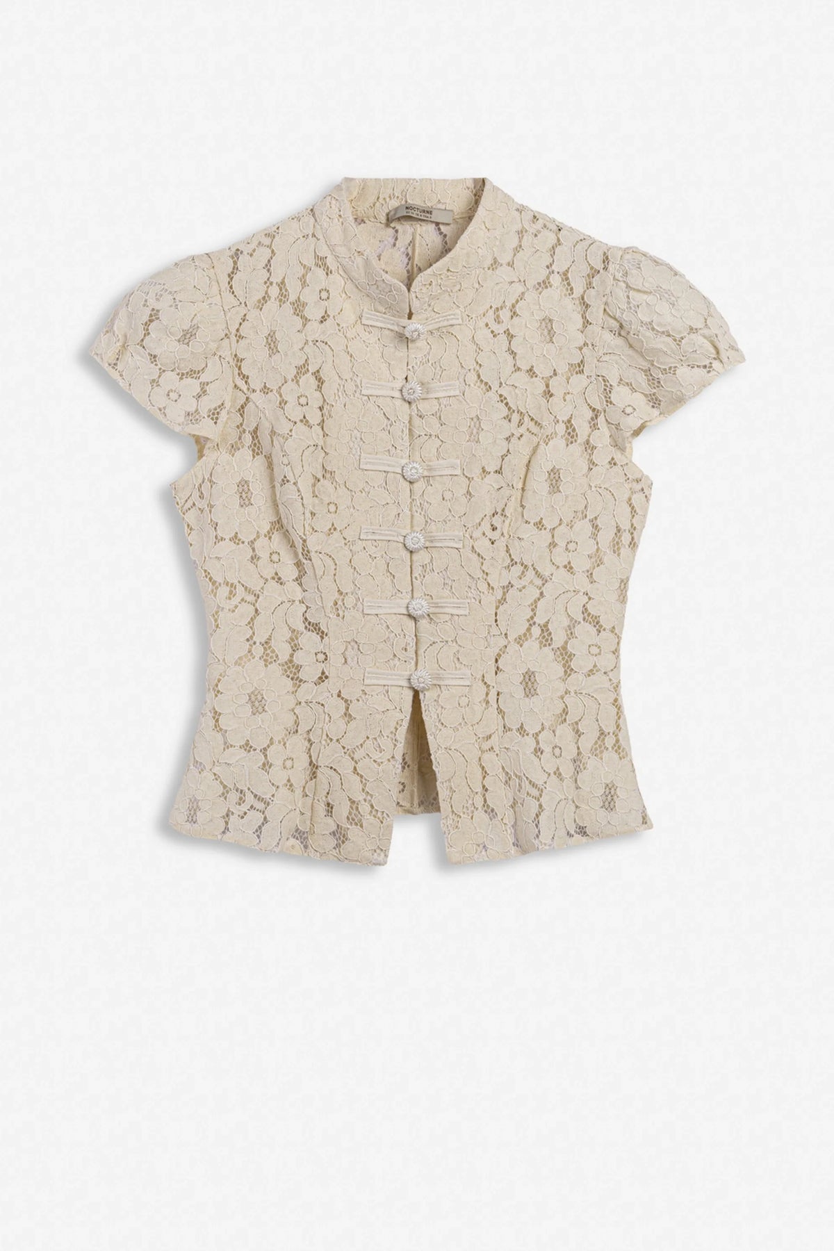 Lace Mandarin Collar Blouse