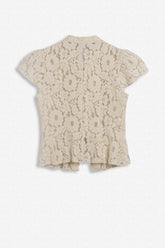 Lace Mandarin Collar Blouse