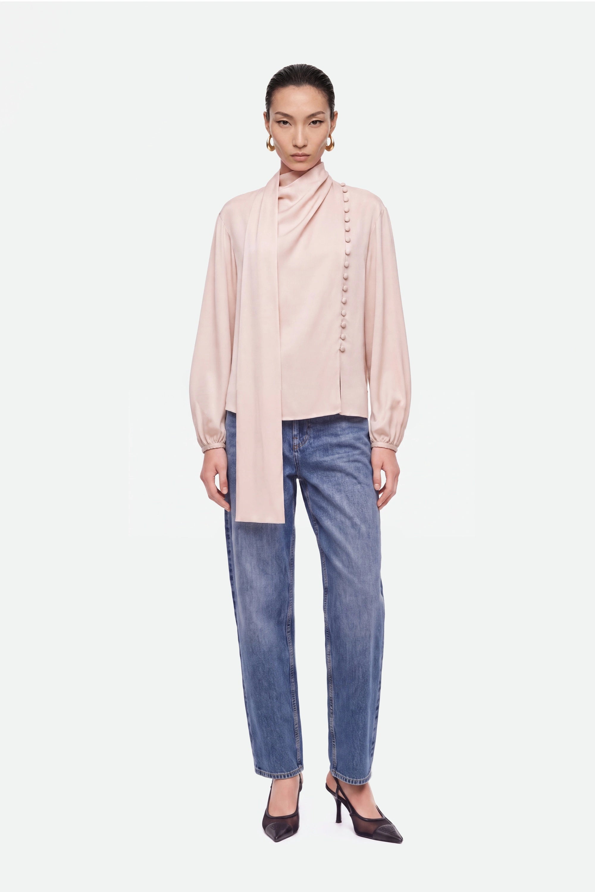 Shawl Collar Blouse