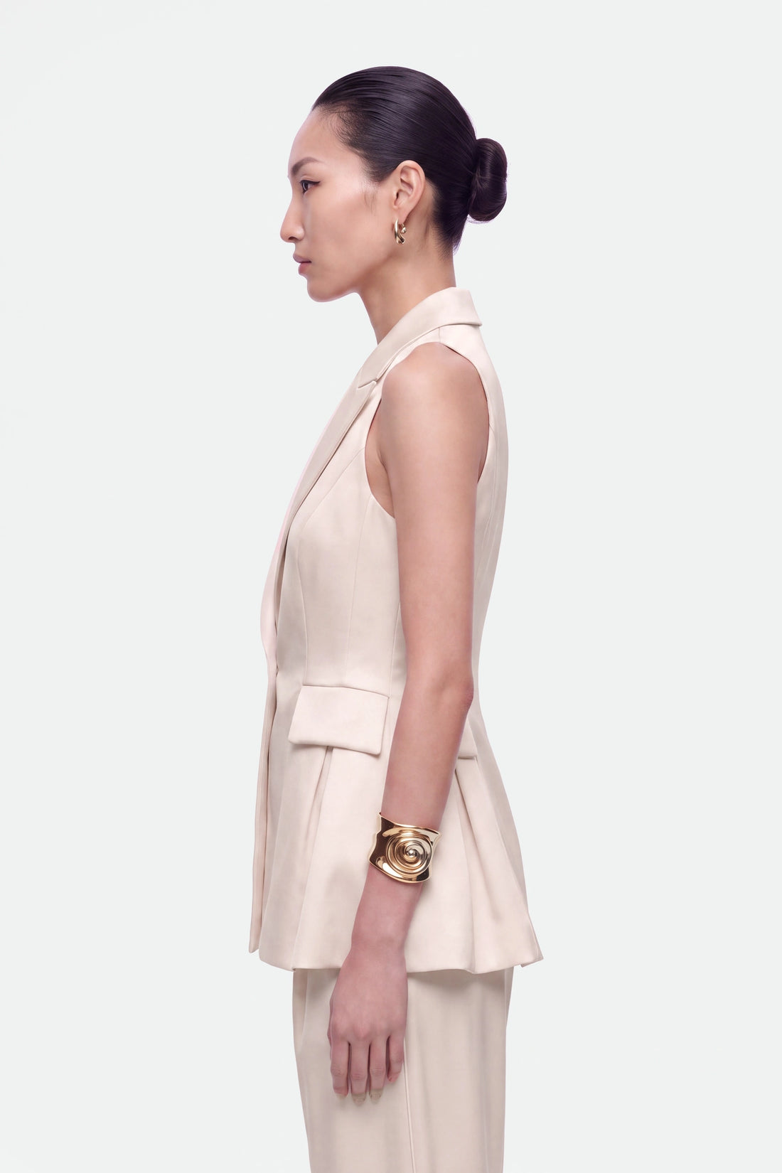 Single-Button Peak-Lapel Vest