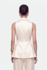 Single-Button Peak-Lapel Vest