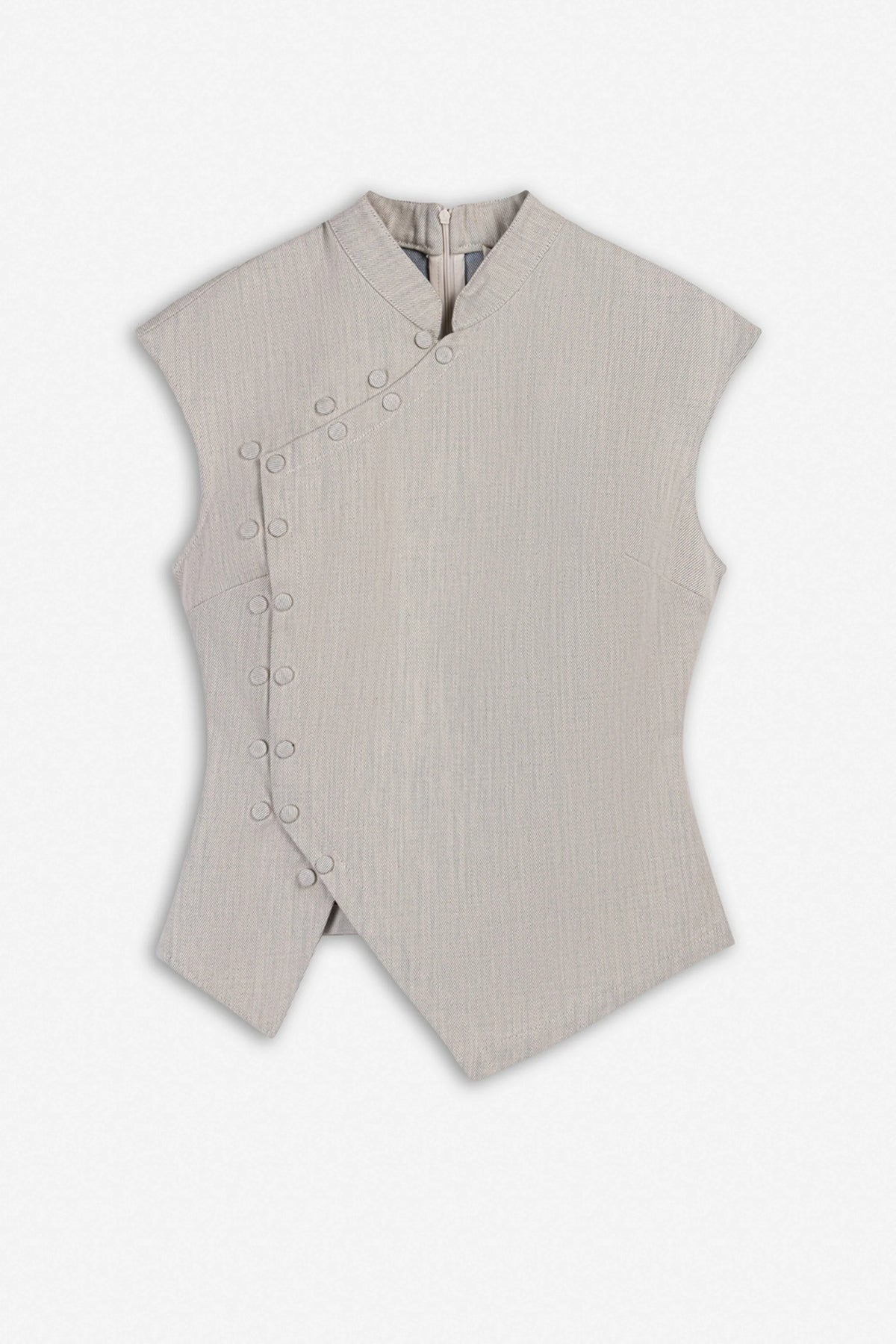 Asymmetric Button Vest