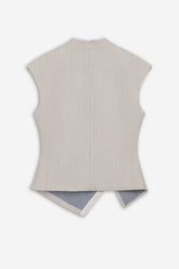 Asymmetric Button Vest