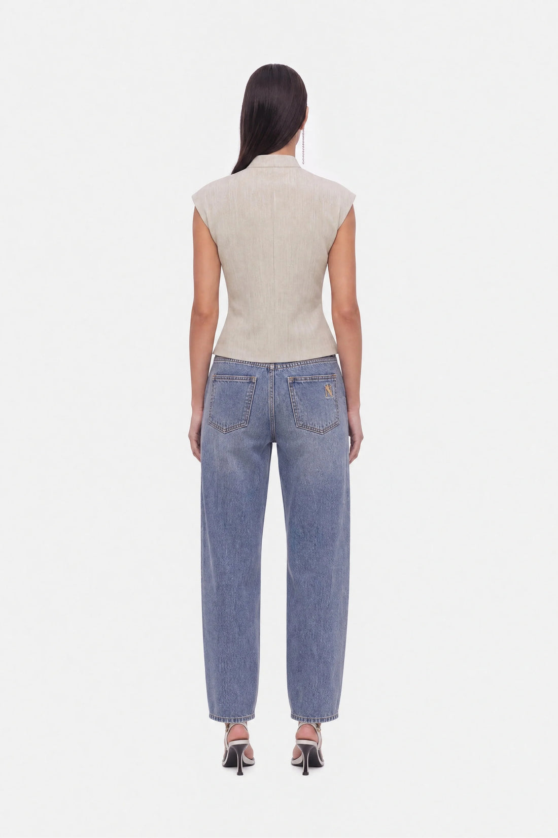 Asymmetric Button Vest