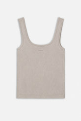 Logo Print Crew Neck Crop Top