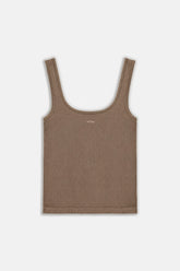 Logo Print Crew Neck Crop Top