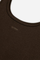 Logo Print Crew Neck Crop Top