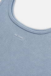 Logo Print Crew Neck Crop Top