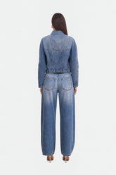 Stand Collar Denim Jacket