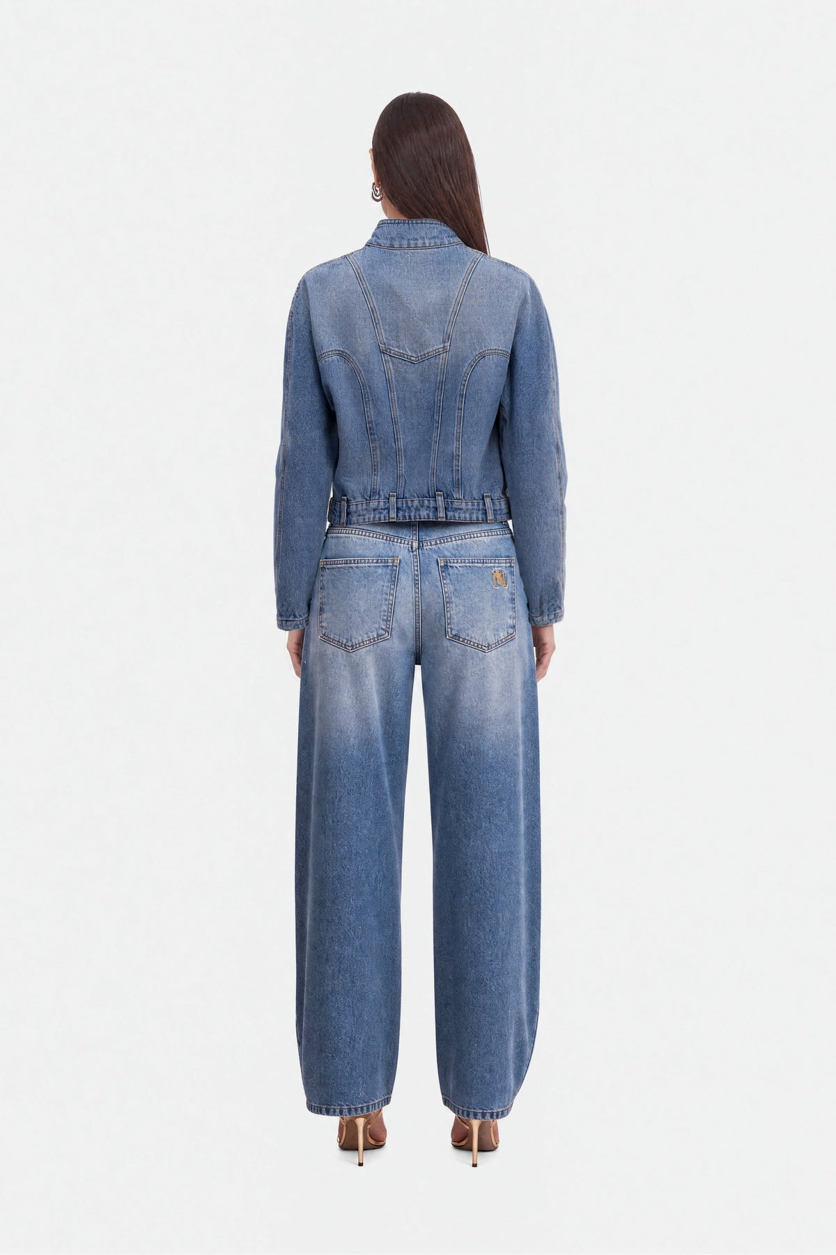 Stand Collar Denim Jacket