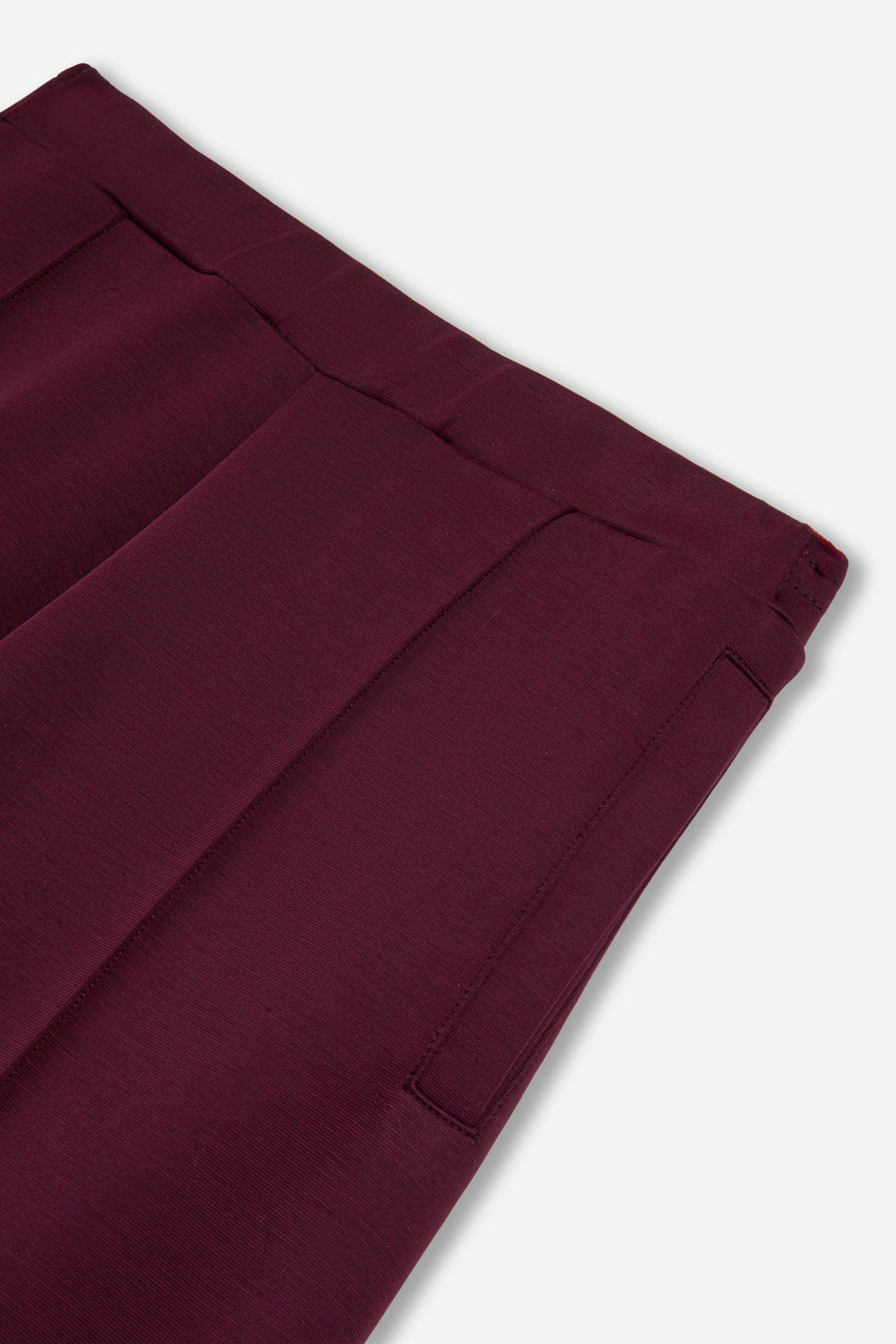 Seam Front Wide Leg Jersey Trousers