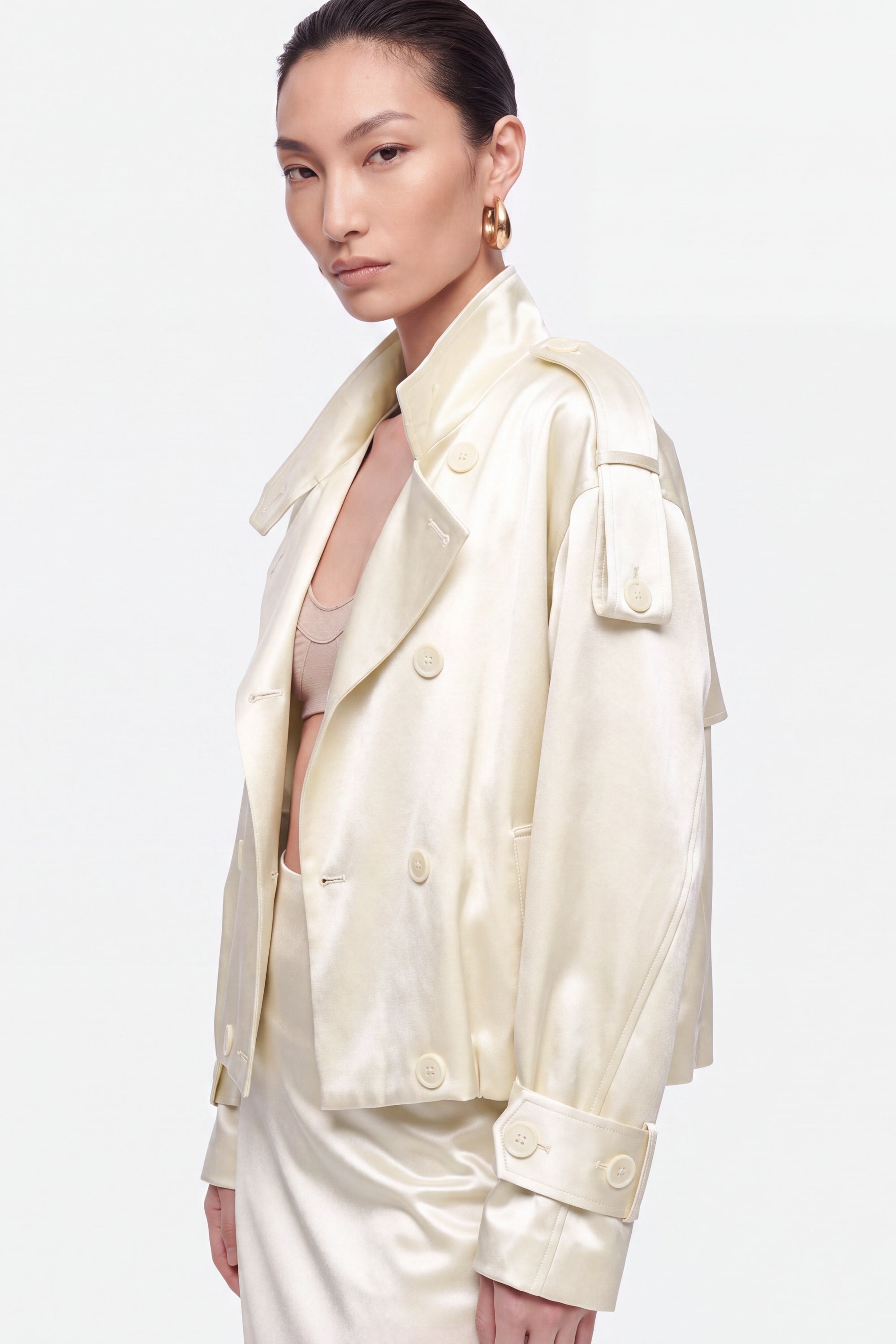 Oversized Double-Breasted Trench Coat