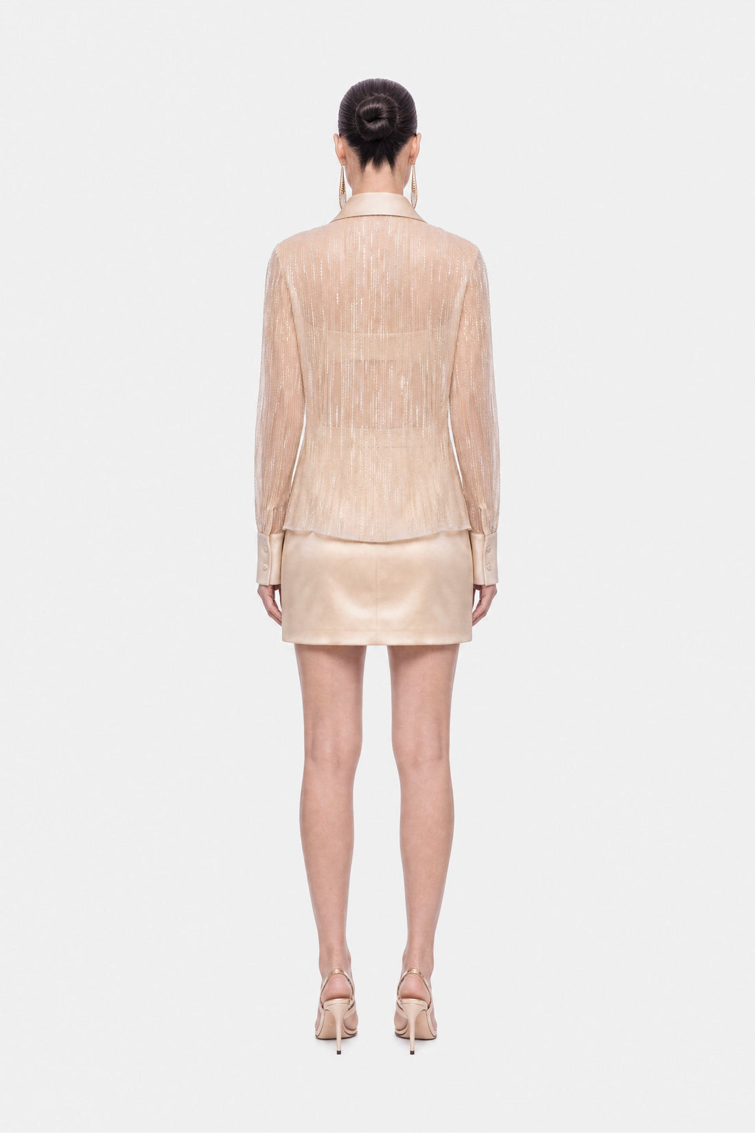 Sheer Metallic Thread Shirt