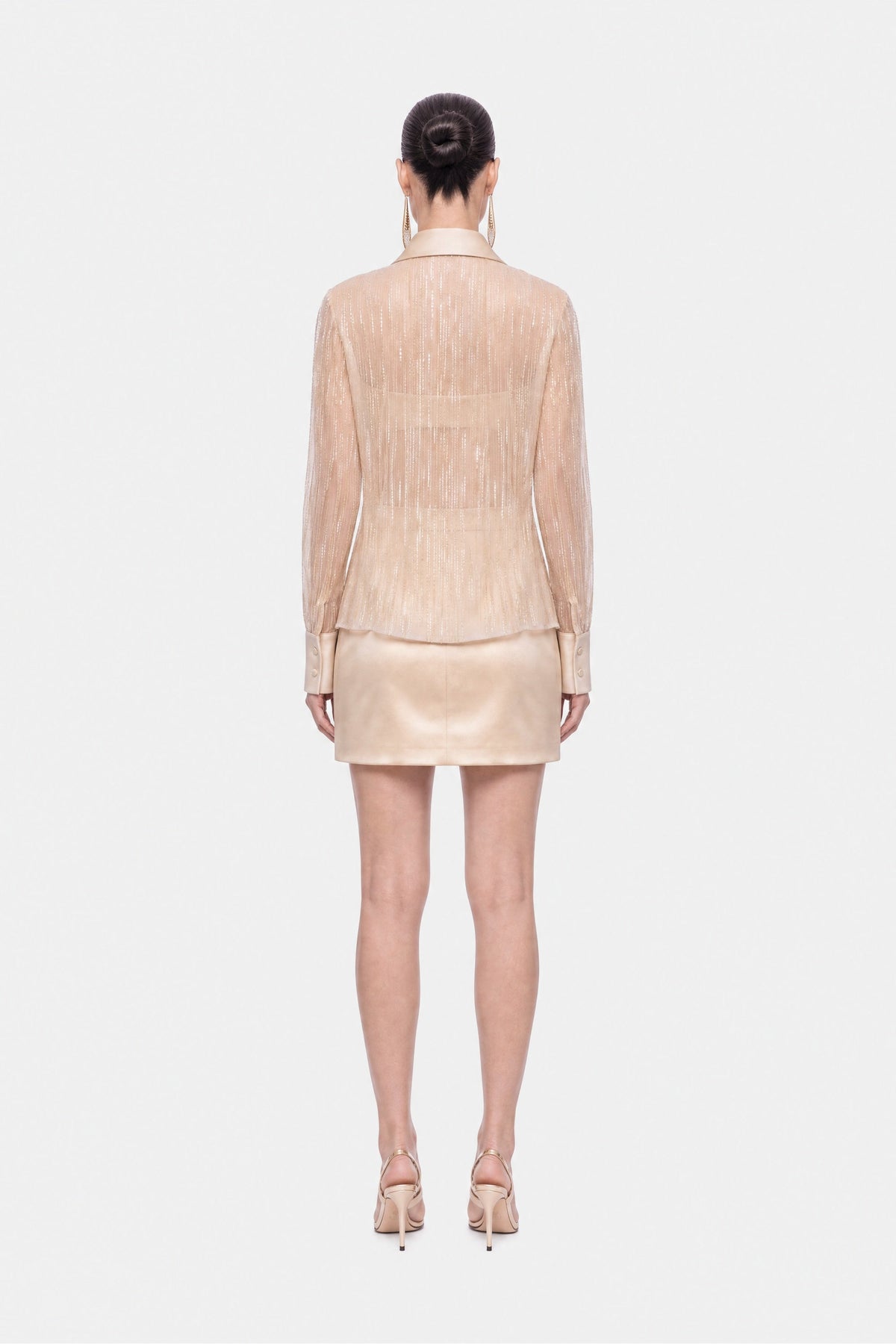 Sheer Metallic Thread Shirt