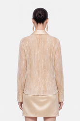 Sheer Metallic Thread Shirt