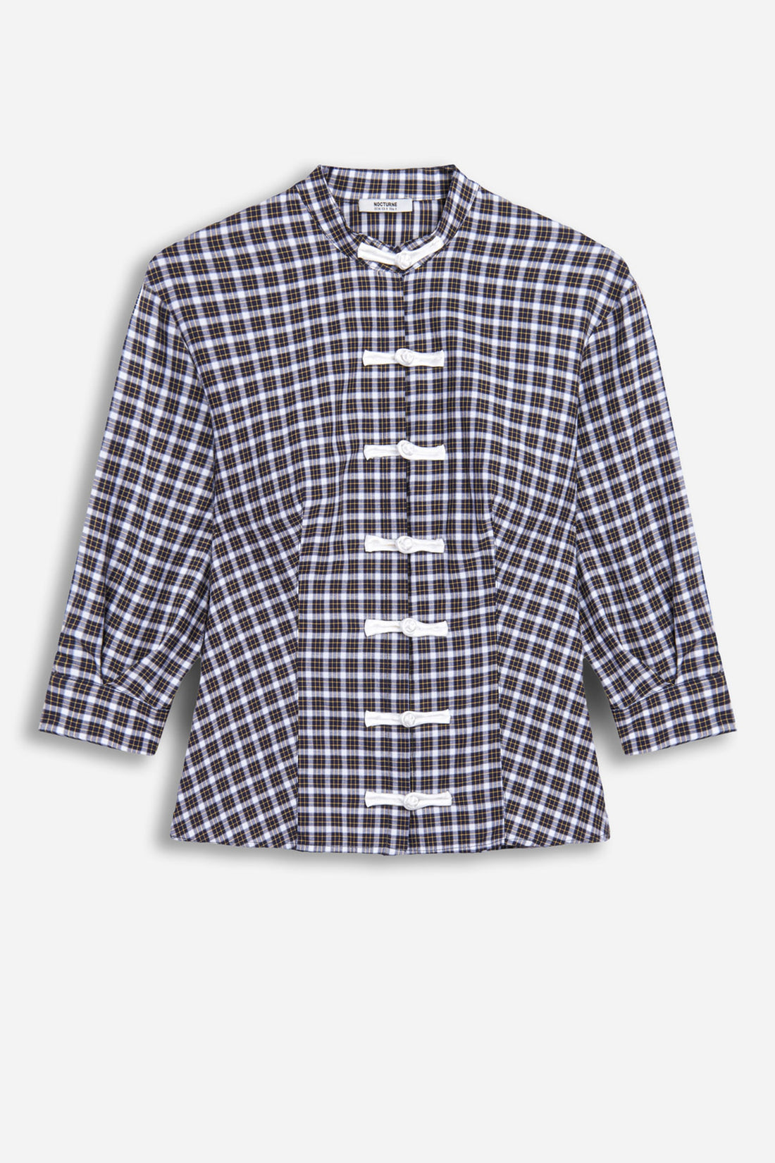 Balloon Sleeve Checked Shirt
