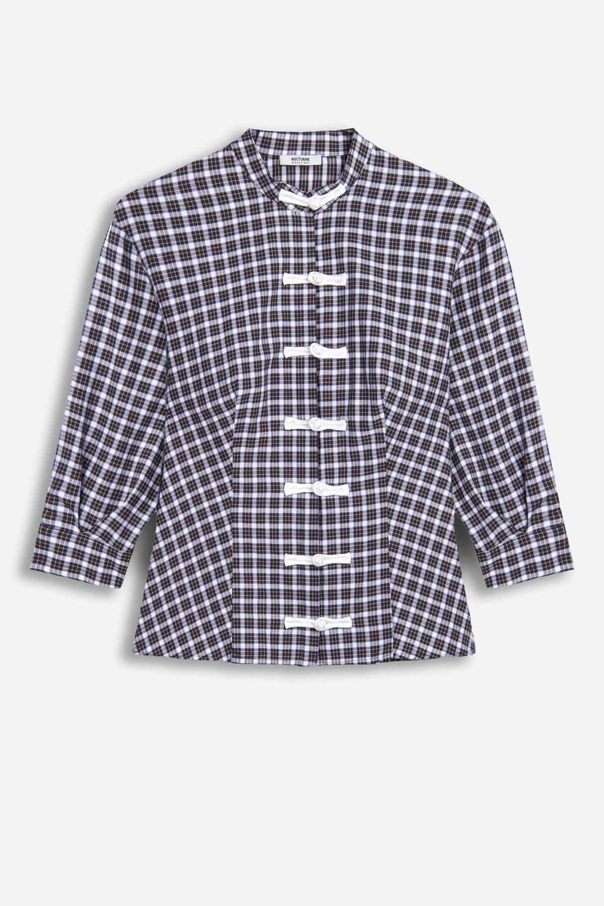 Balloon Sleeve Checked Shirt