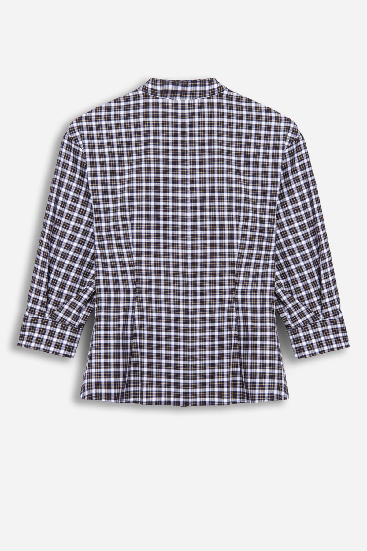 Balloon Sleeve Checked Shirt