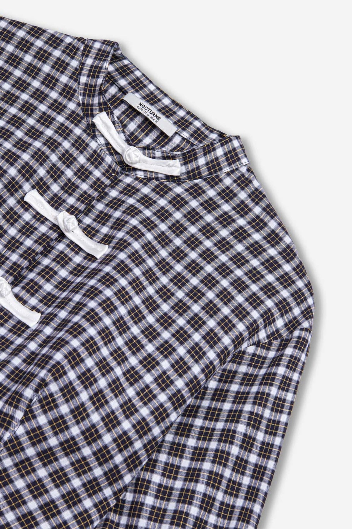 Balloon Sleeve Checked Shirt