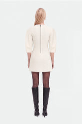 Balloon Sleeve Seam Detail Mini Dress