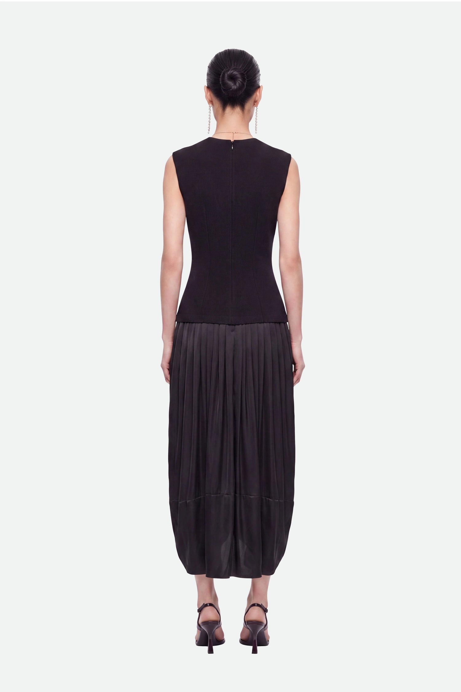 Cap-Sleeve Bubble-Hem Dress