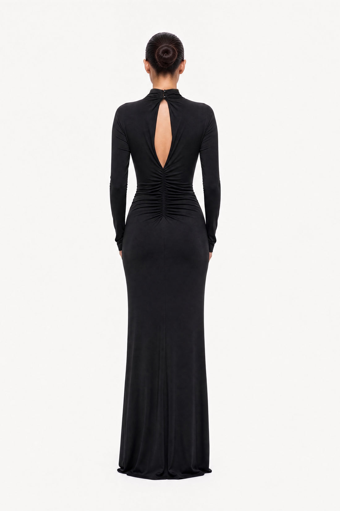 Stone Detail Draped Maxi Dress