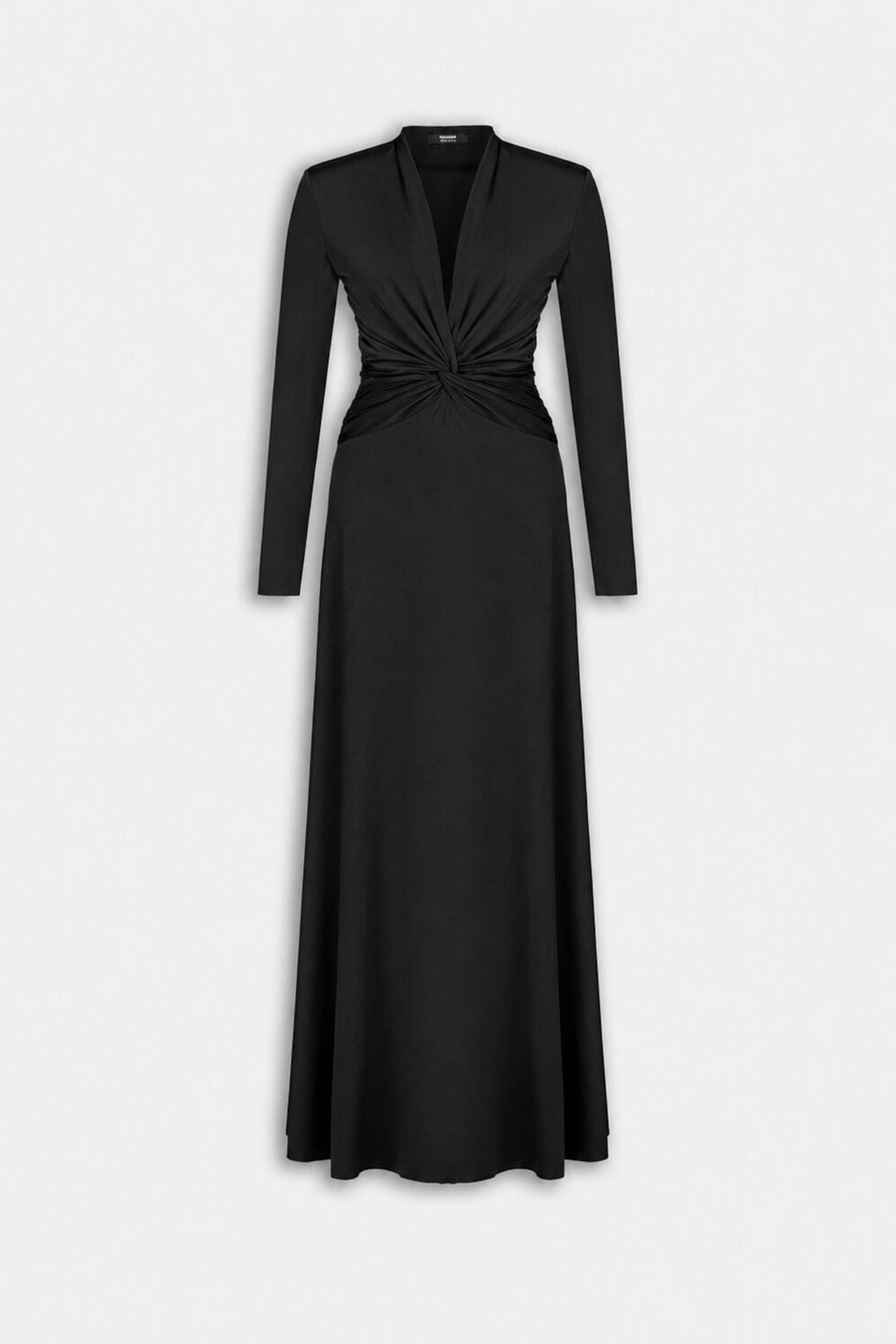 Draped V-Neck Maxi Dress