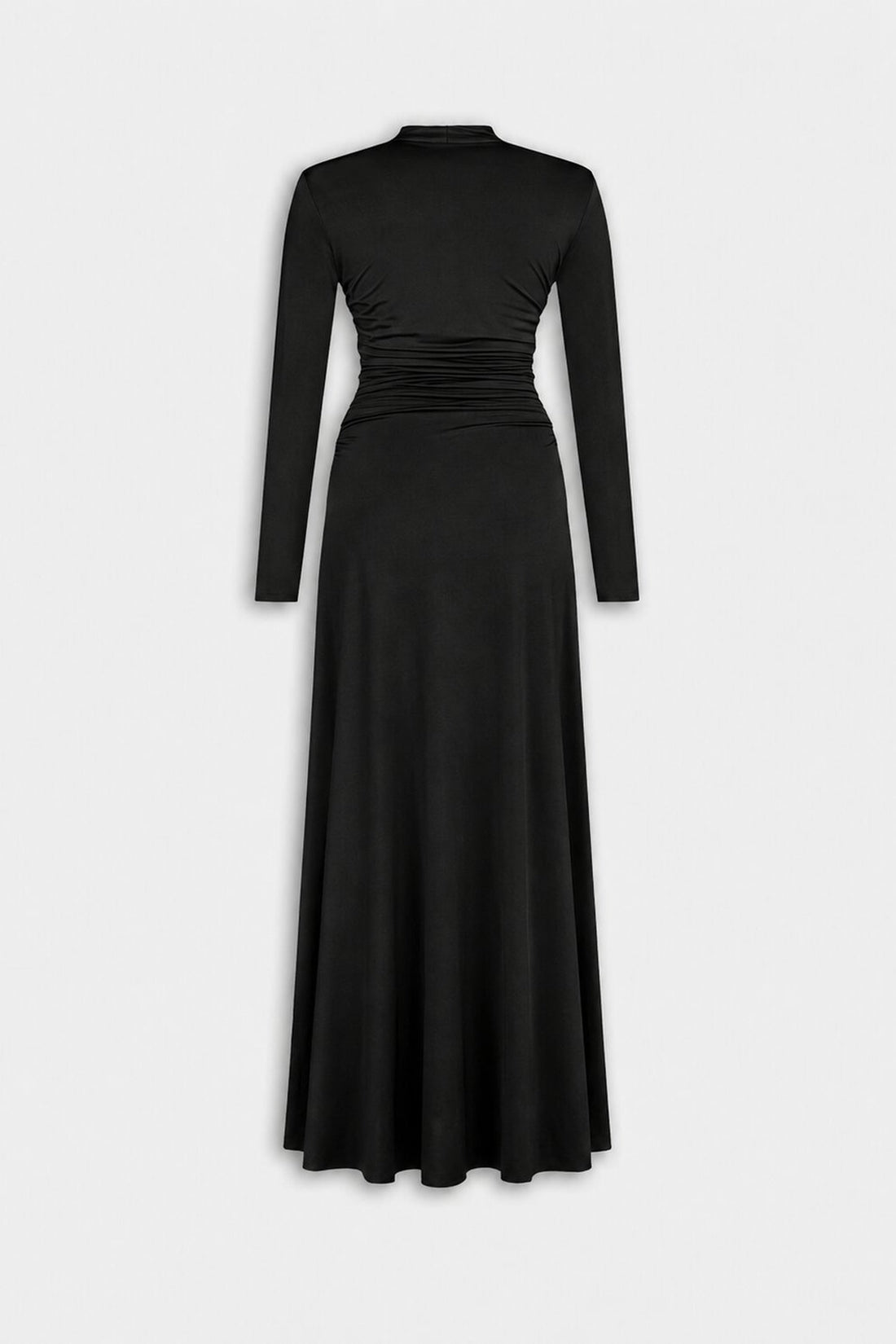 Draped V-Neck Maxi Dress