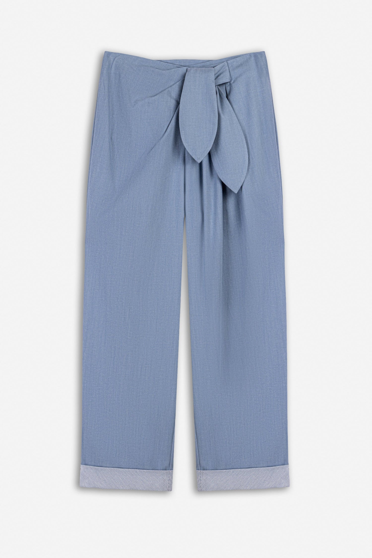 Tie Detail Pleated Trousers