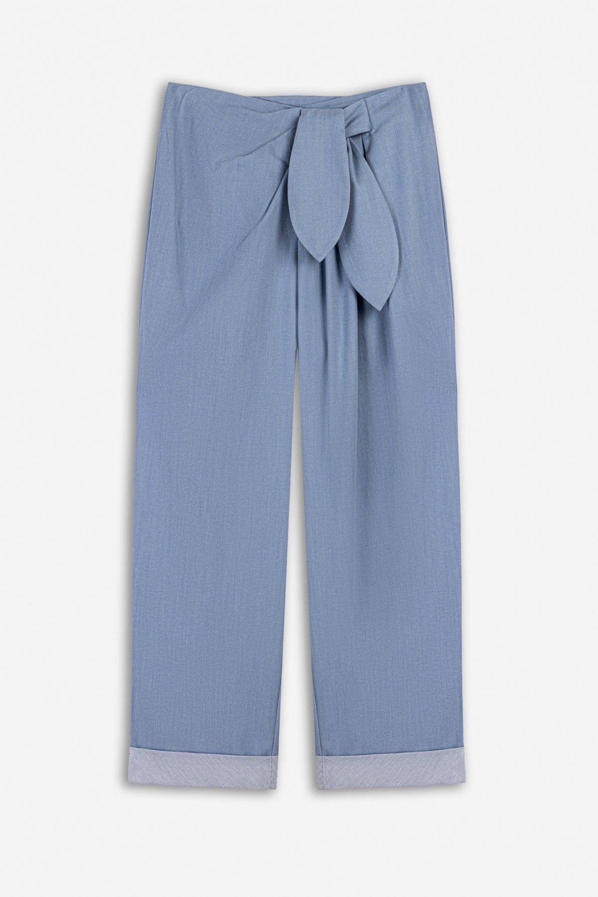 Tie Detail Pleated Trousers