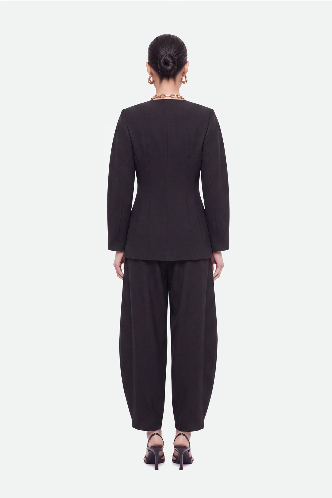 Ring-Button Wrap-Front Jacket
